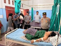 Kapolsek Torgamba Jenguk Korban Penikaman oleh Menantu, Pastikan Penanganan Hukum Berjalan