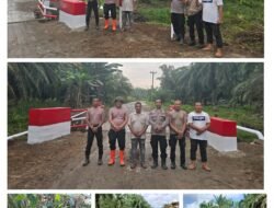 Jembatan Merah Putih Presisi Rampung 100 Persen, Polsek Kampung Rakyat Wujudkan Akses Aman untuk Warga
