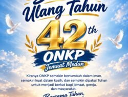 42 Tahun Gereja ONKP Jemaat Medan Berkarya, Semangat Pelayanan Makin Tangguh dan Berdampak