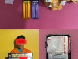 Polsek Kampung Rakyat Ringkus Pria di Perkebunan Sawit Desa Pekan Tolan, 1,46 Gram Sabu Diamankan