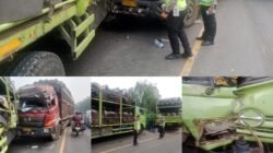 Tabrakan Beruntun Tiga Truk di Jalinsum Asam Jawa, Sat Lantas Polres Labusel Gerak Cepat Pastikan Arus Lalin Terkendali